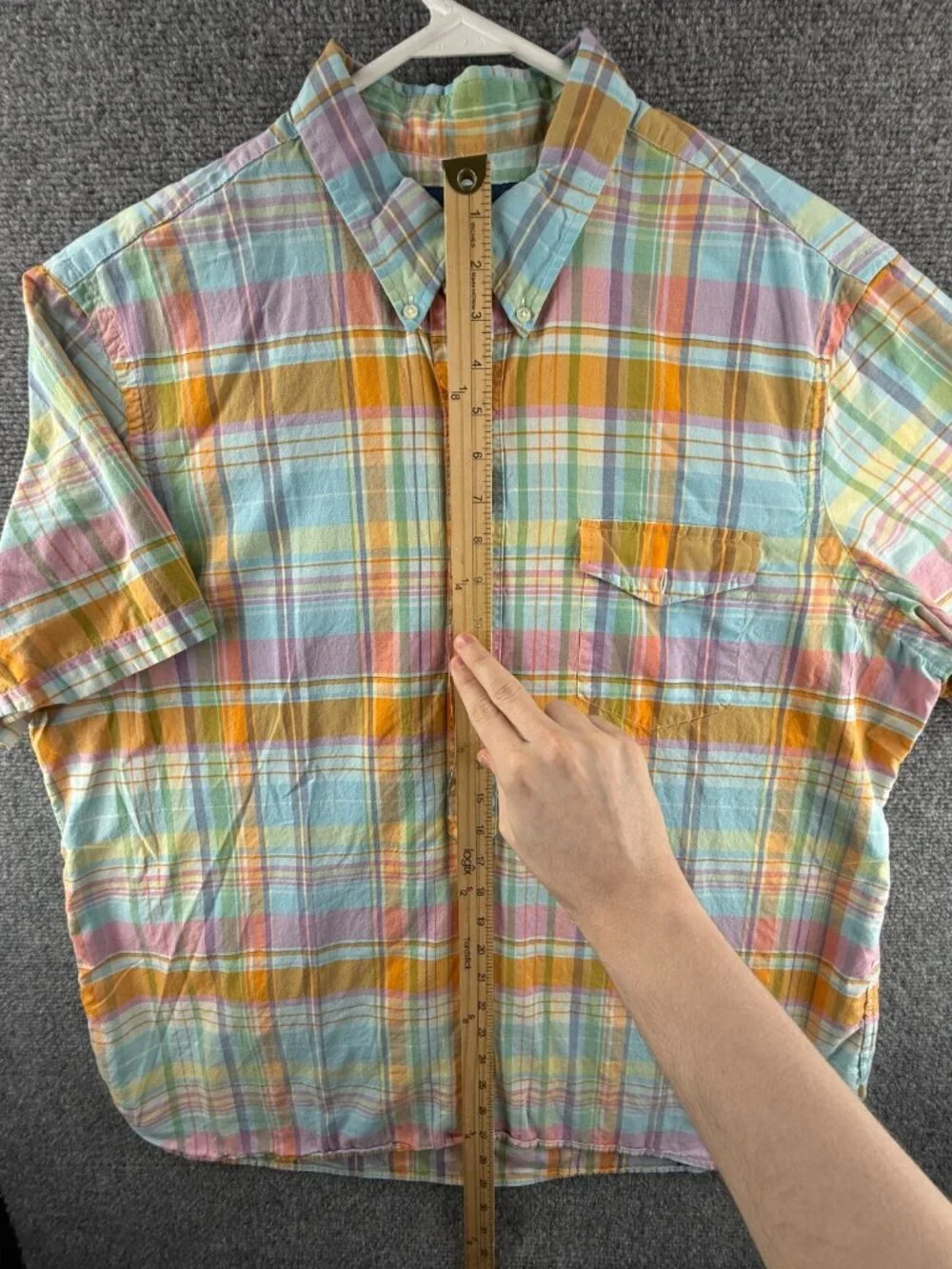 Polo Ralph Lauren ` Twill Plaid Colorful XL Short Sleeve Pullover Light